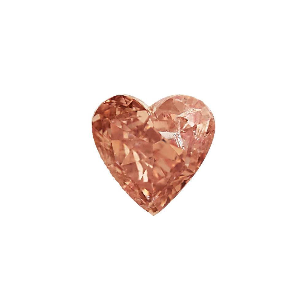 1.56 Ct. Heart Fancy Pinkish Orange SI2