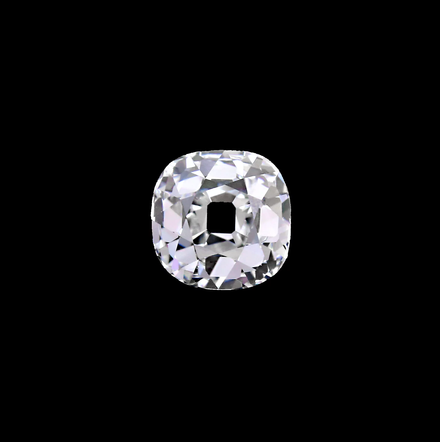 2.02 Ct. D VS2 Old Mine Cushion MB