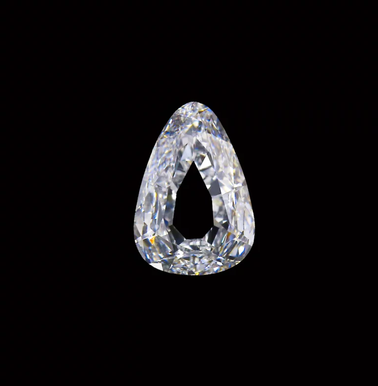 3.04 Ct. D IF Old Cut Pear TypeIIa