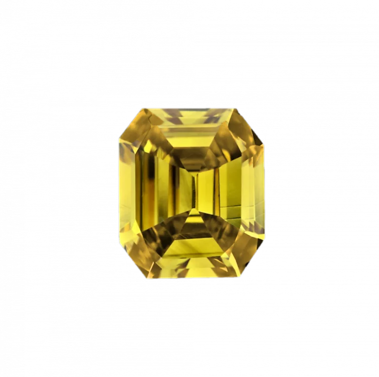 3.05 Ct. Fancy Deep Greenish Yellow VVS2 Old Emerald Cut Type Ib