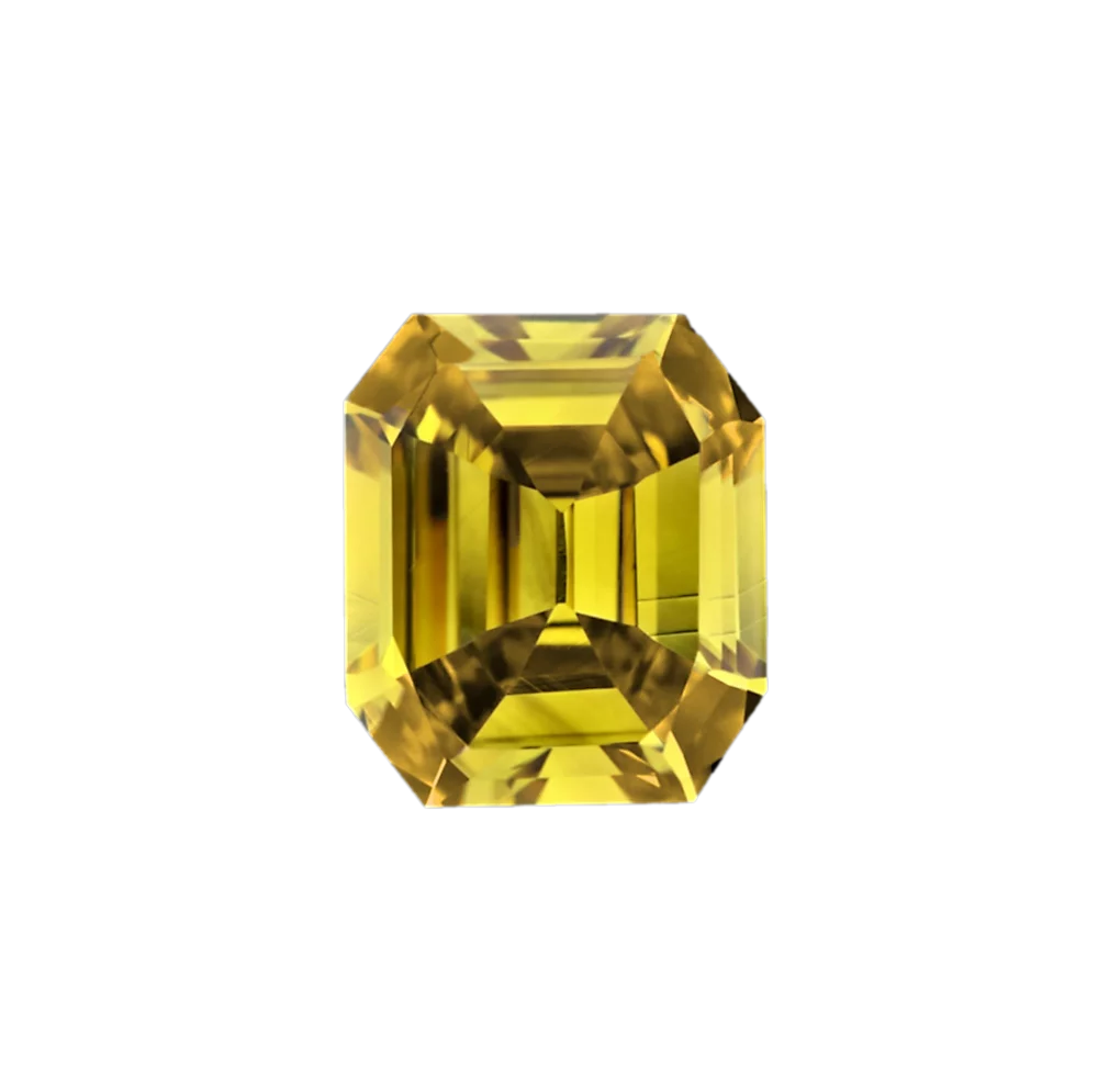 3.05 Ct. Fancy Deep Greenish Yellow VVS2 Old Emerald Cut Type Ib
