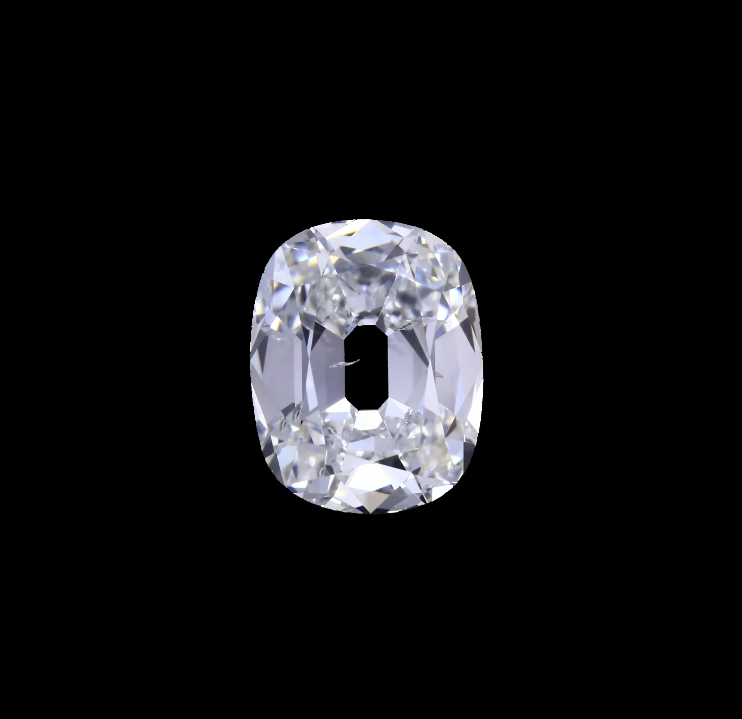 3.09 Ct. F SI2 Old Mine Cushion Brilliant