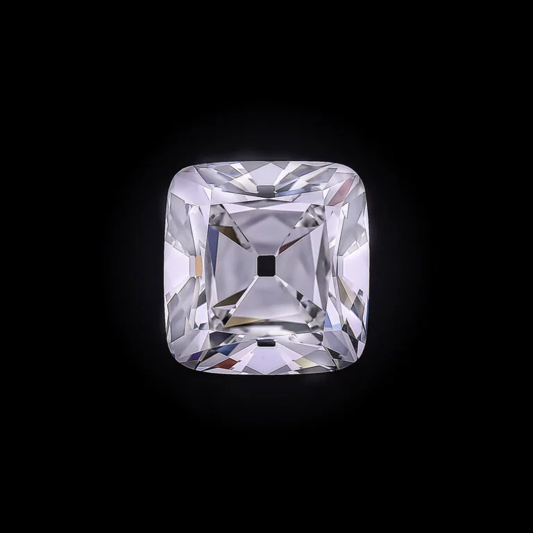 3.06 Ct. G VVS2 Old Mine Cushion Brilliant