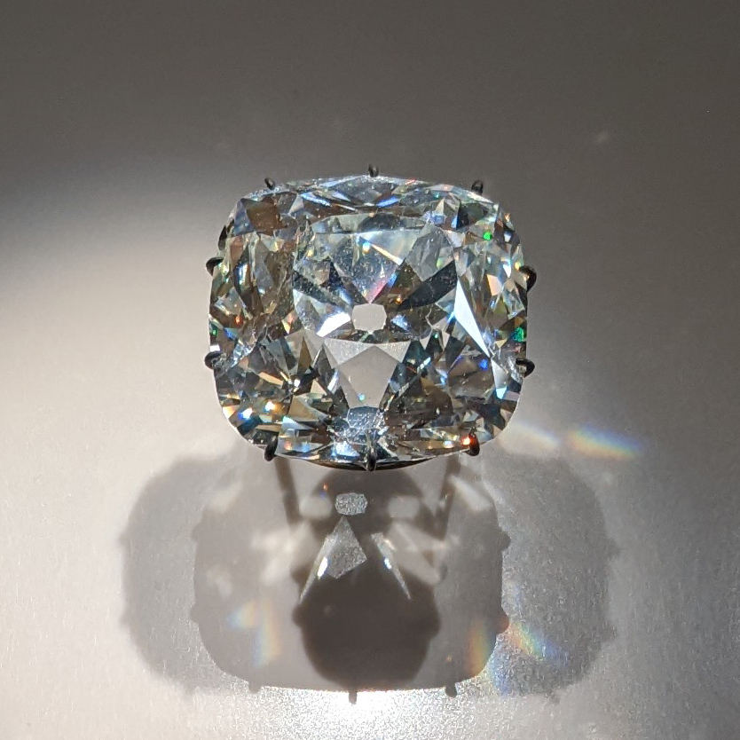 The Regent Diamond displayed in the Louvre
